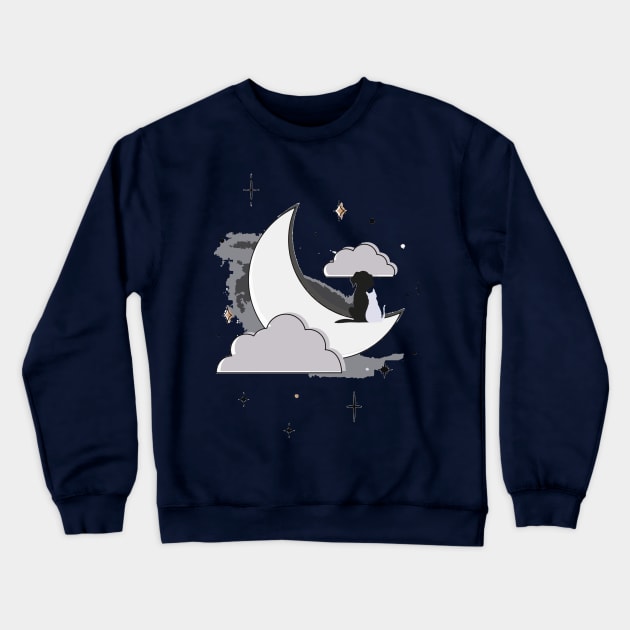 MOON LOVER Crewneck Sweatshirt by PATTERN MAZE